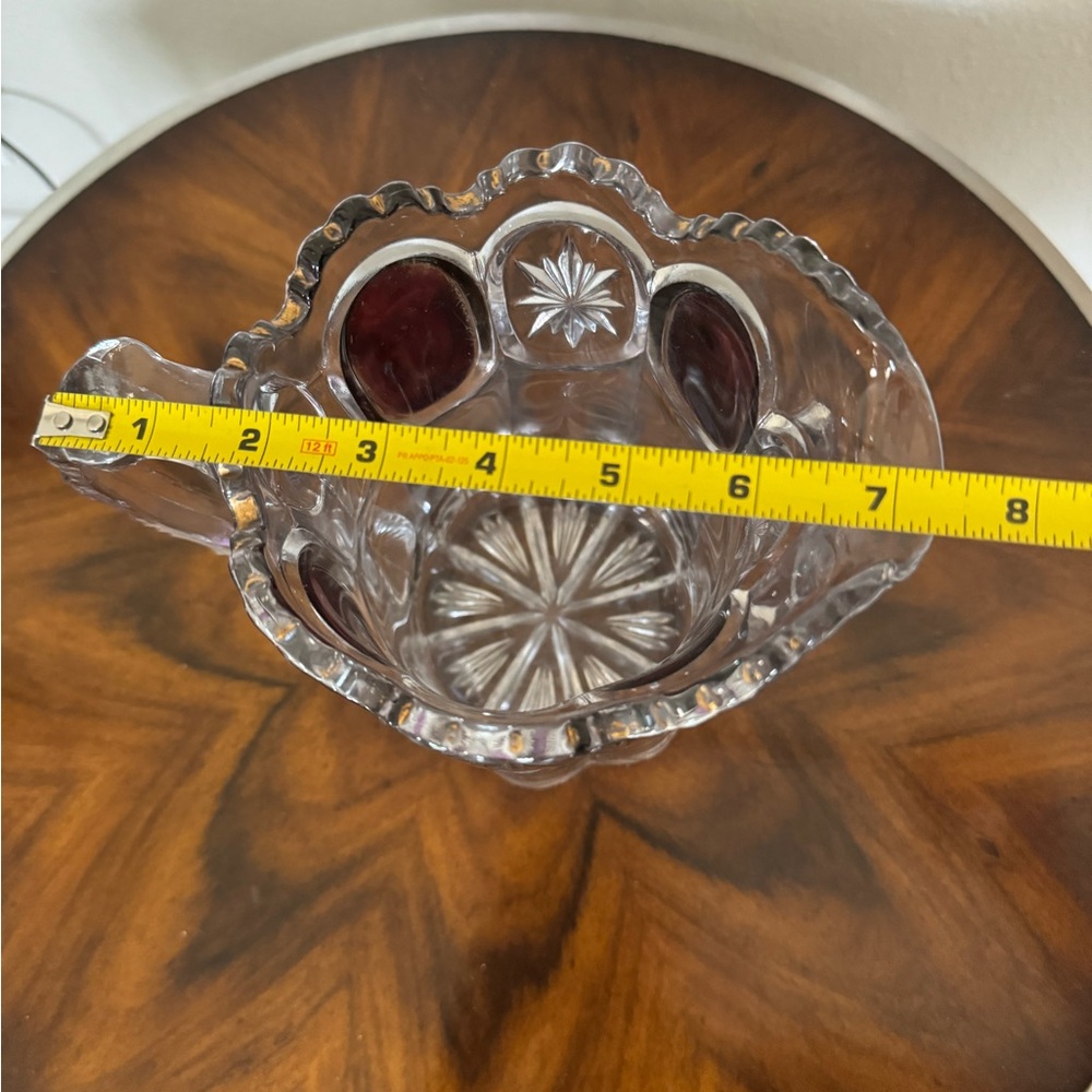 Antique Pitcher by: US Glass Co. EPAG 15155 pattern Nobby Bull’s Eye, Cromwell - Picture 8 of 13